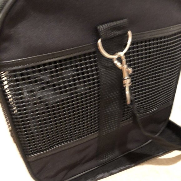 NEW! Colorpet Black Soft Sided Small Pet Animal Carrier Dog Cat - Picture 5 of 9